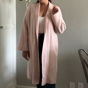 Madewell light pink cardigan coat